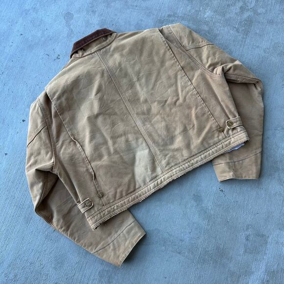 Vintage Y2K Carhartt brown cropped Detroit style work wear jacket - Picture 8 of 10